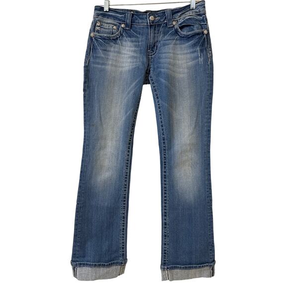 Miss Me Jeans 29, JP5446B Cuffed Boot Color MED57B - Picture 1 of 8
